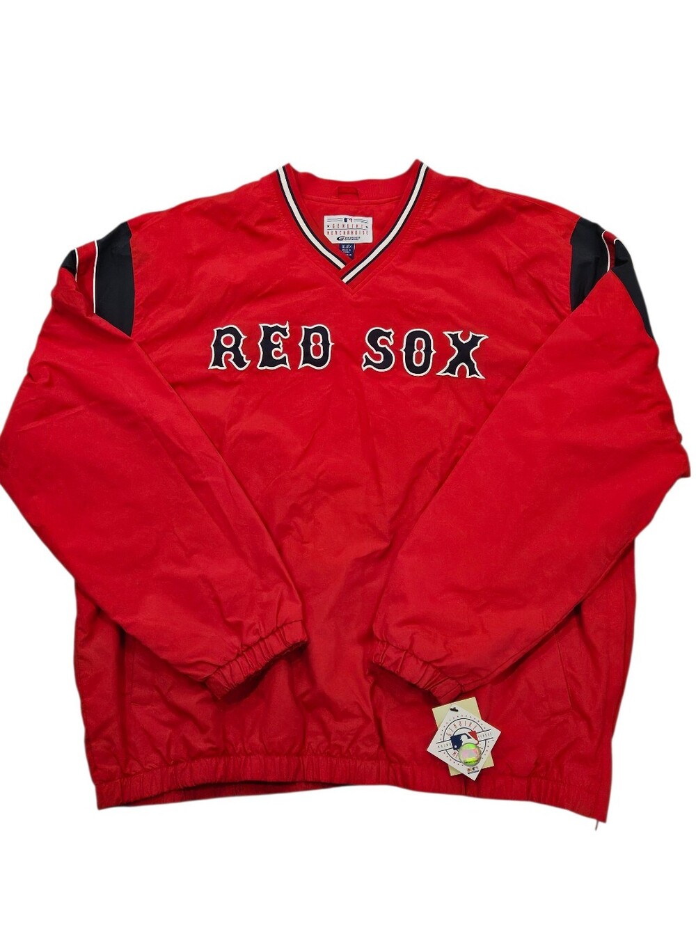 NEW VINTAGE Boston Red Sox Windbreaker Pullover MLB Genuine Merchandise Mens XL